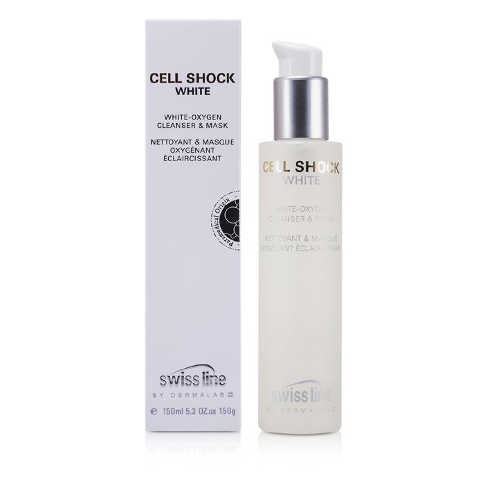 20 Swissline Cell Shock White Oxygen Cleanser & Mask - Sữa rửa mặt kiêm mặt nạ trắng da